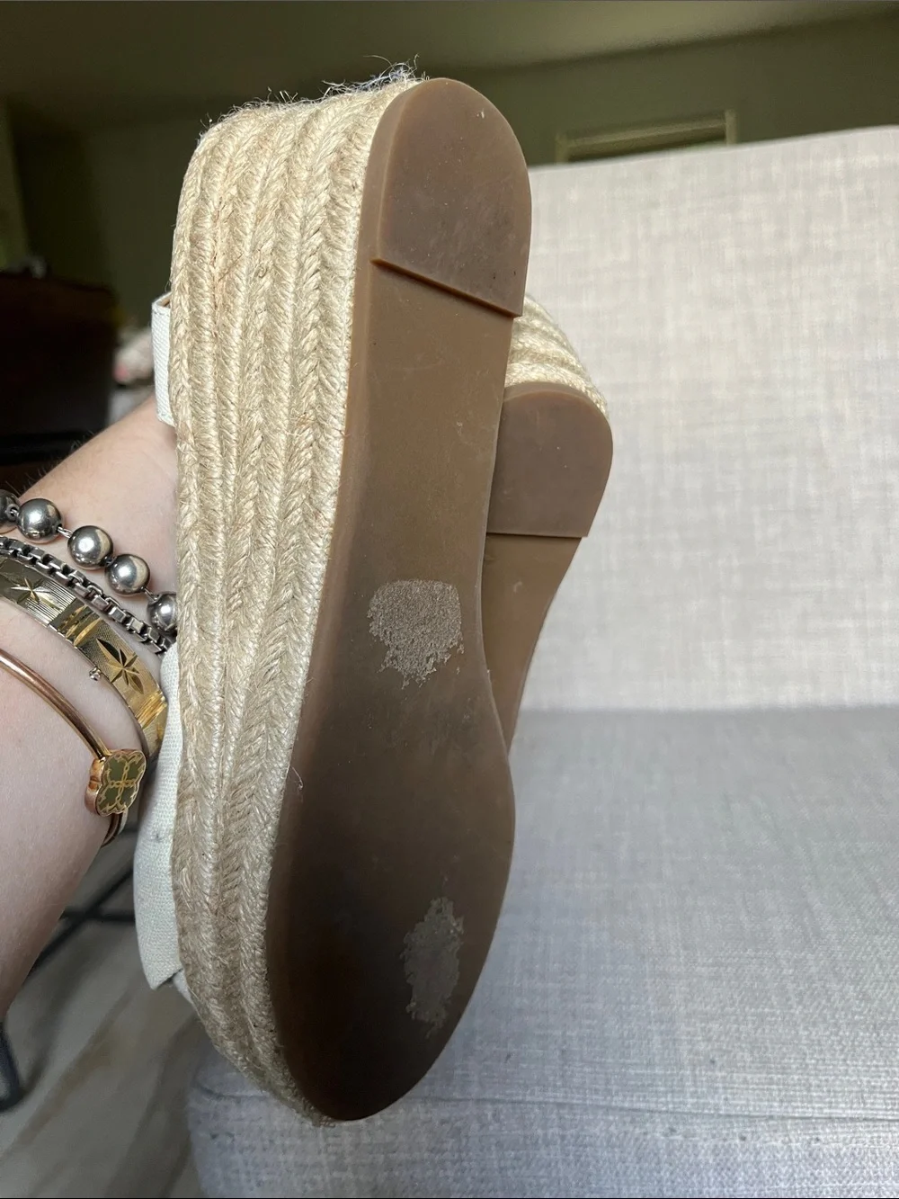 Talbots NATALIE TWIST CANVAS ESPADRILLE WEDGES